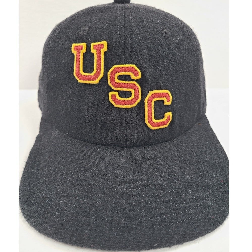 American Needle USC Trojans Mens Black Strapback‎ Hat Green Football Team NCAA